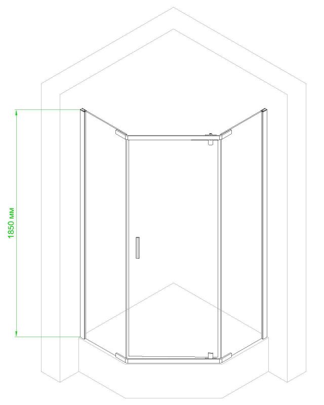 Душевой уголок Royal Bath RB1185TR-C, 85х110 см фото 2