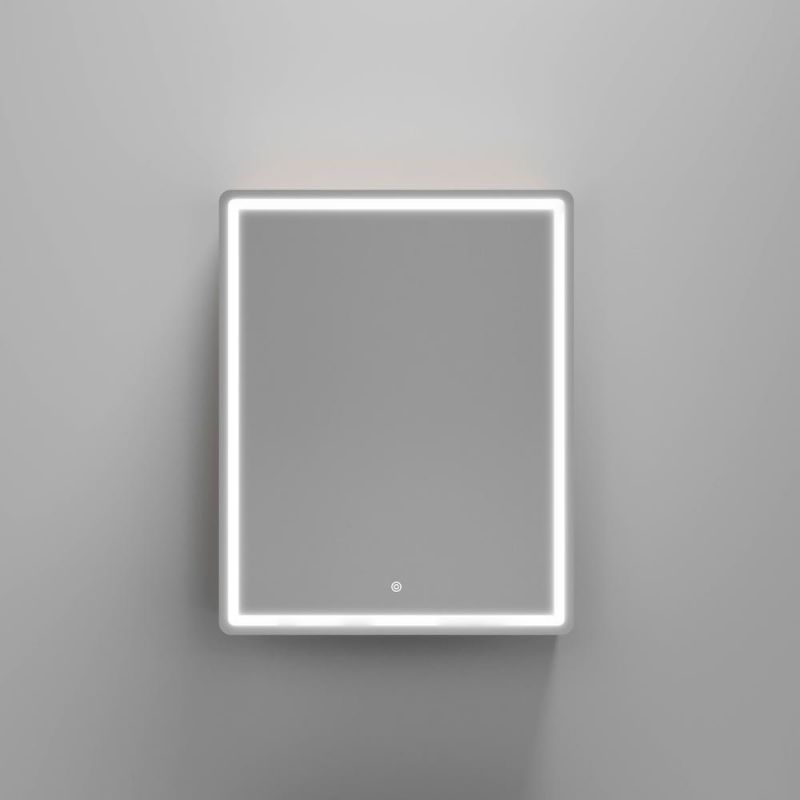 Зеркальный шкаф SANCOS Mirror MI60EG, 59х74 см, с LED подсветкой, дуб галифакс натуральный, R фото 3