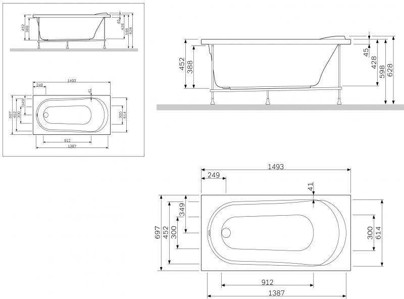 Фронтальная панель AM.PM Joy W85A-150-070W-P