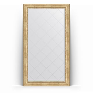 Зеркало напольное с гравировкой в багетной раме 117x207 Evoform EXCLUSIVE-G FLOOR BY 6378 состаренное серебро с орнаментом