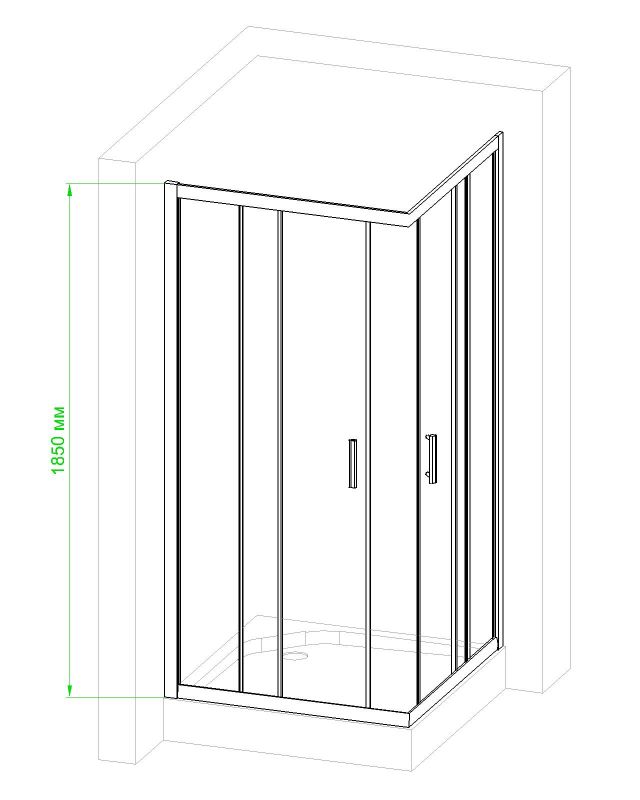 Душевой уголок Royal Bath HPD RB9100HPD-C-CH 100х90