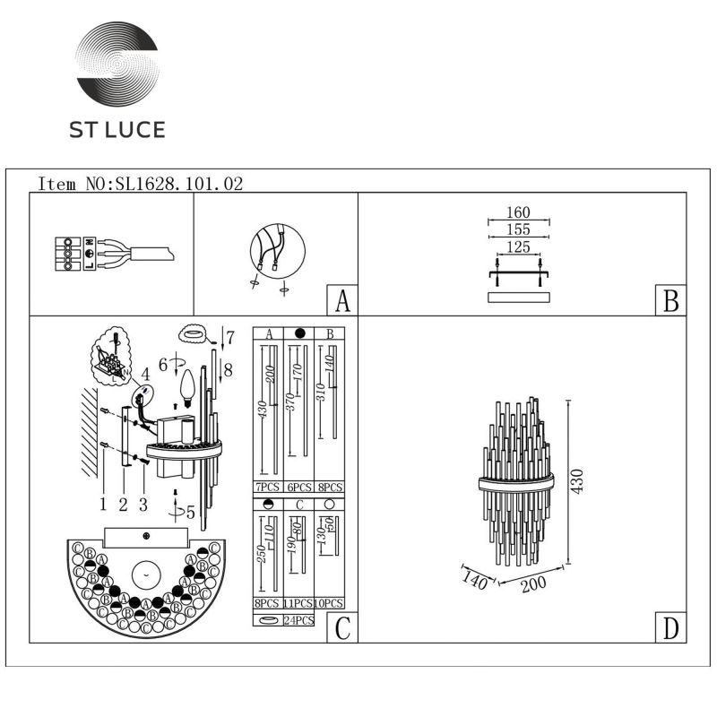 Бра ST Luce TERAMO SL1628.101.02