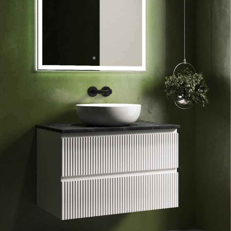 Тумба под раковину подвесная Sancos Snob R SNR80W Bianco 79 см R фото 2