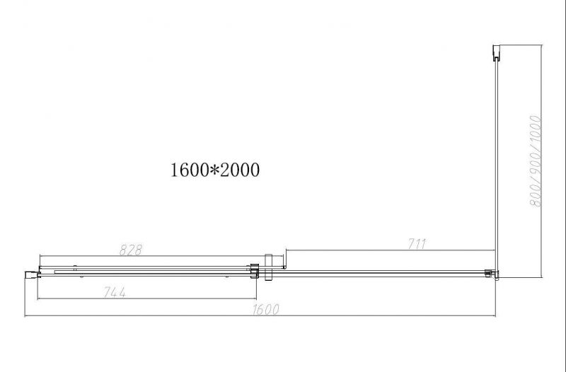 Душевой уголок Vincea Dice VSR-4D9016CLB 1600*900 черный фото 4