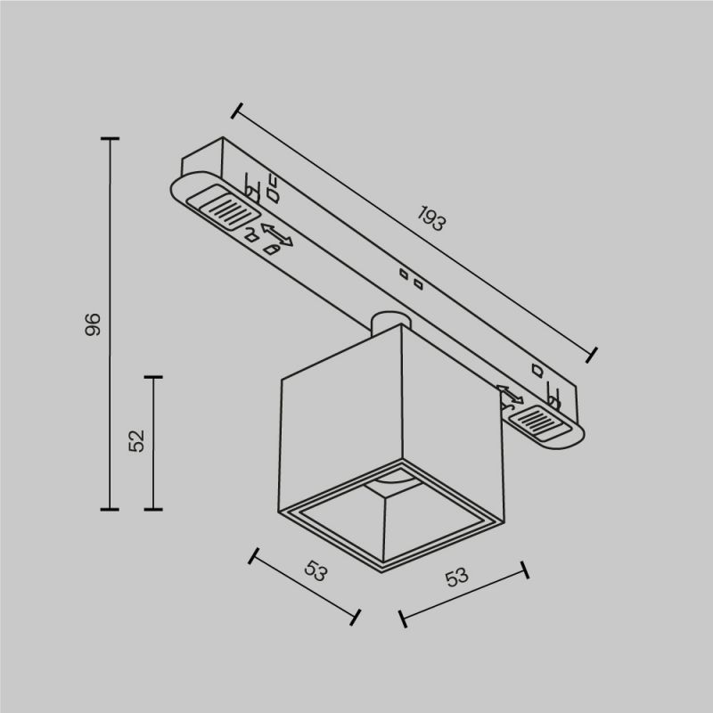 Трековый светильник Maytoni Alfa S  TR133-4-7W-DS-B