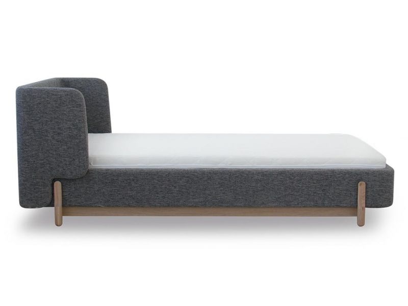 Кровать Ellipsefurniture Basic спальное место 90*200 см (серый, рогожка) BS010202080101 фото 2