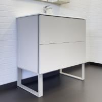 Тумба с раковиной Comforty Бильбао 00-00017176CF серый шелк 81