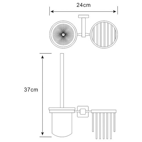 Держатель освежителя и щетки для унитаза WasserKRAFT Lippe K-6535