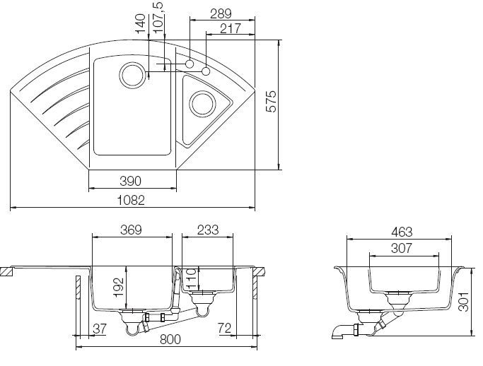 Мойка Schock Lotus 90c Lotus C-150 700652 пуро