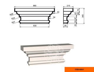 Пилястра составная Lepninaplast ПЛВ-600/1