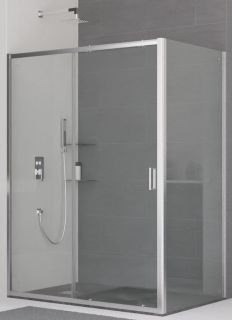Душевой уголок RGW Classic CL-48 (CL-14 + Z-050-1), профиль хром, стекло прозрачное, 130x90 см