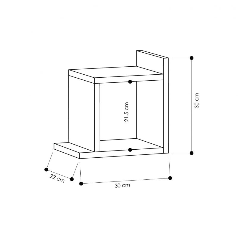 Полка Фигурная BOX Leve LEV00896