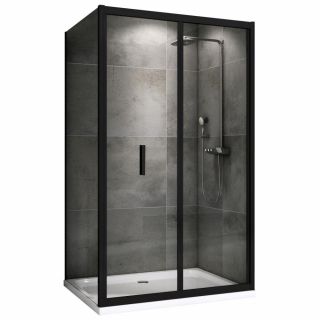 Душевой уголок Abber Sonnenstrand AG07100B-S90B 100x90 см, профиль черный, стекло прозрачное