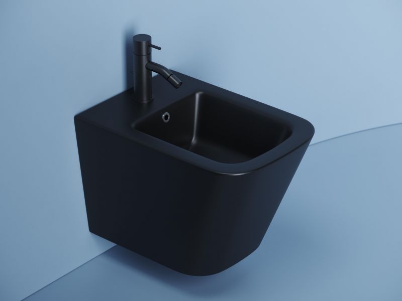 Подвесное биде Ceramica Nova Union CN4010MB, черное фото 3