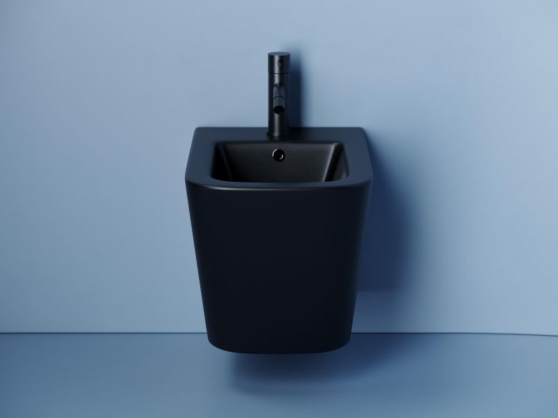 Подвесное биде Ceramica Nova Union CN4010MB, черное фото 4