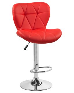 Барный стул Dobrin 5022-LM BARNY,  цвет сиденья красный, цвет основания хром
