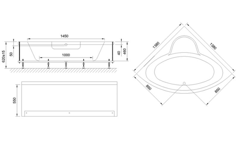 Акриловая ванна Royal Bath FANKE RB581200 138x138