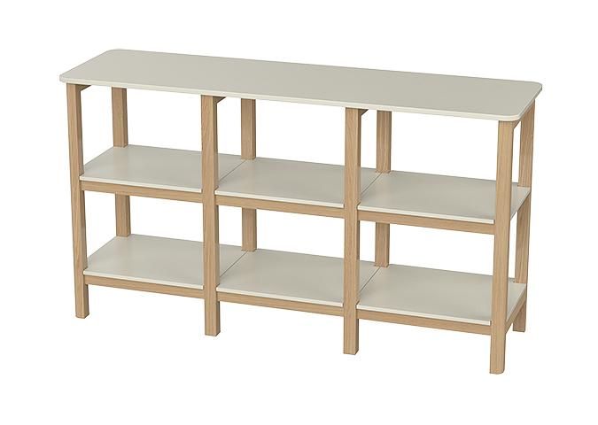 Стеллаж Ellipsefurniture Classic низкий (молочный) CLMBCA02030199 фото 1