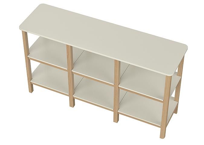 Стеллаж Ellipsefurniture Classic низкий (молочный) CLMBCA02030199 фото 2