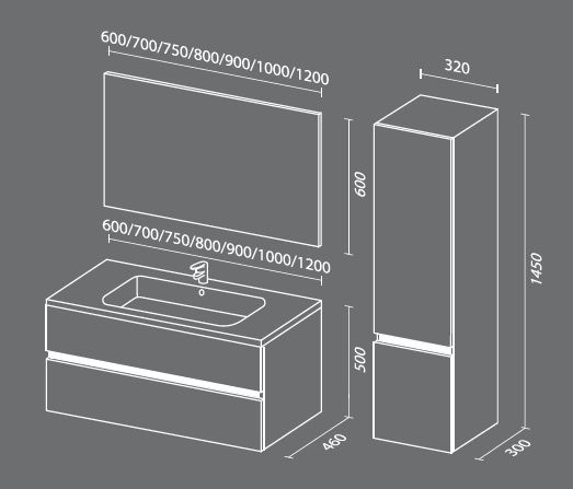 Тумба под раковину SanVit Кубэ-2 kkube2100w