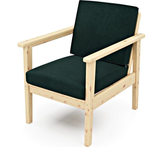 Кресло Лориан сосна велюр зеленый BD-2283552