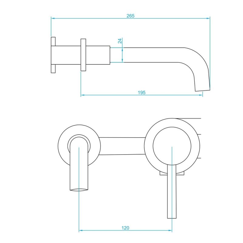 Смеситель встраиваемый с изливом RGW Shower Panels SP-47