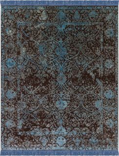 Индийский ковер из шерсти и шёлка Carpet «RUG STAR» RAJASTHAN №03-LBLU-NAT-BRN BG 250 x 300 см