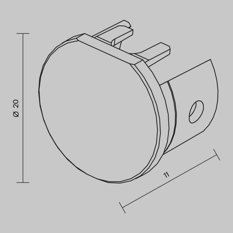 Заглушка для подвесного круглого шинопровода Maytoni Accessories for tracks Levity 2 шт. TRA184EC-R-11B