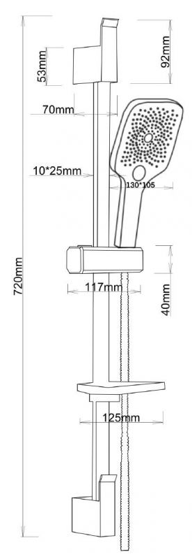 Душевой гарнитур ESKO SSS1303SQ