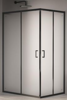 Душевой уголок RGW PA-040B 90x100 см, профиль черный, стекло матовое