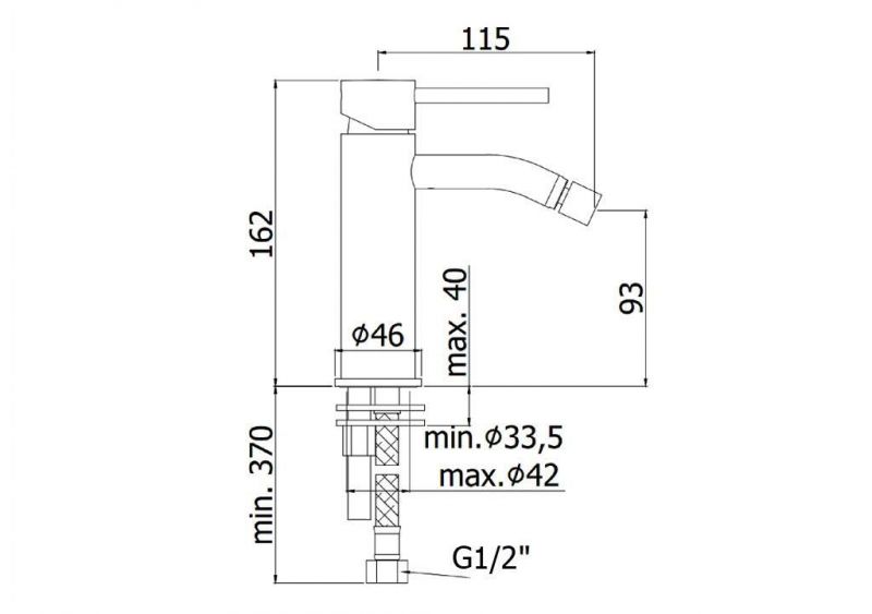 Смеситель для биде Paffoni Light LIG131HG