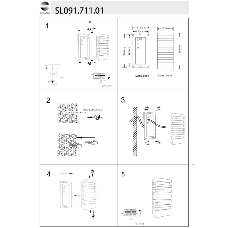 Светильник уличный настенный VETTORE SL091.711.01