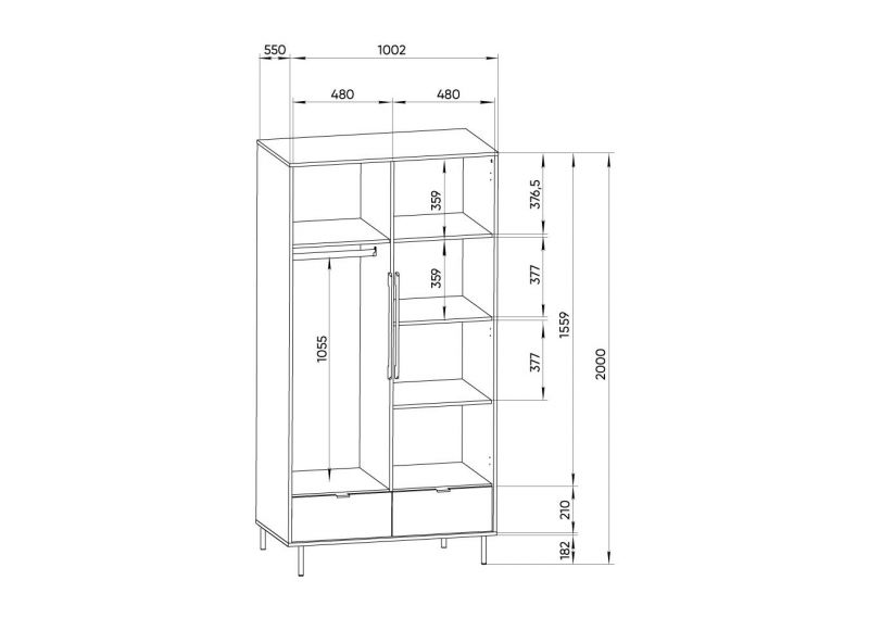 Шкаф Ellipsefurniture Hub HU010103310101 фото 4