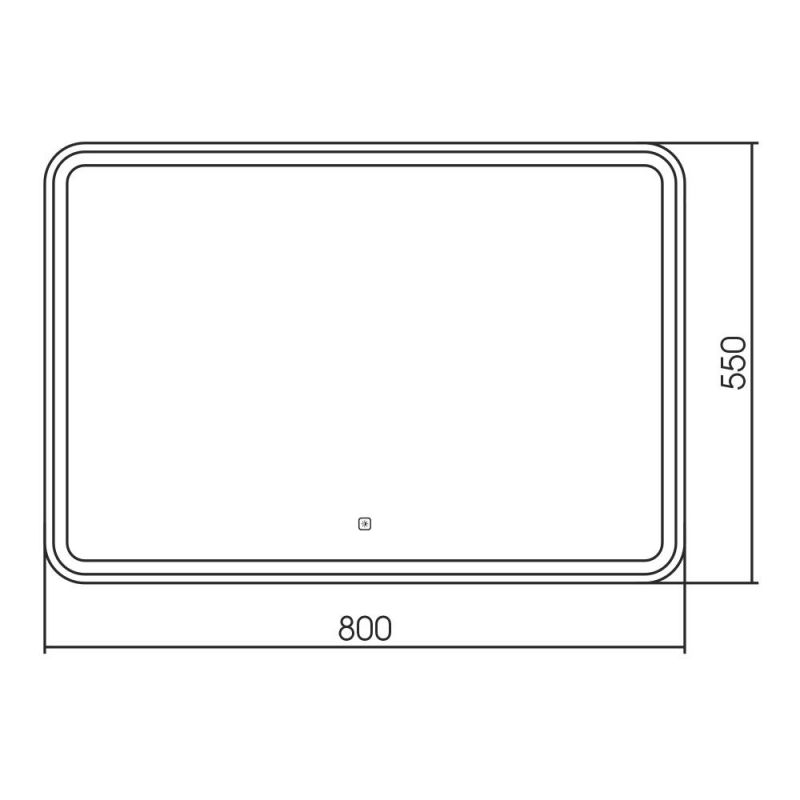 Зеркало ABBER See AG6111S, 80х55 см, с подсветкой