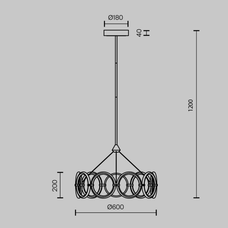 Подвесной светильник Maytoni Link 220-240V 39W IP20 3000K MOD357PL-L40BS3K фото 8