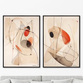 Набор из 2-х репродукций картин ArtNoMore на холсте Untitled, 2024г.