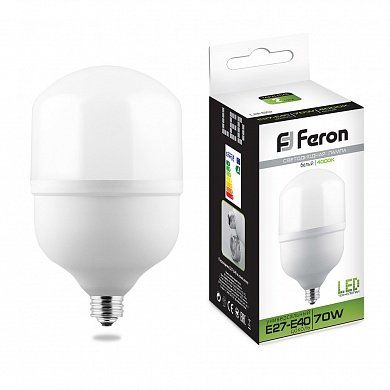 Лампа светодиодная Feron 70W 230V E27-E40 4000K T140, LB-65 25822