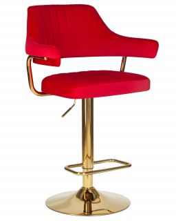 Стул Dobrin Charly Gold 5019_Golden-LM, цвет сиденья красный велюр (MJ9-45), цвет основания золото