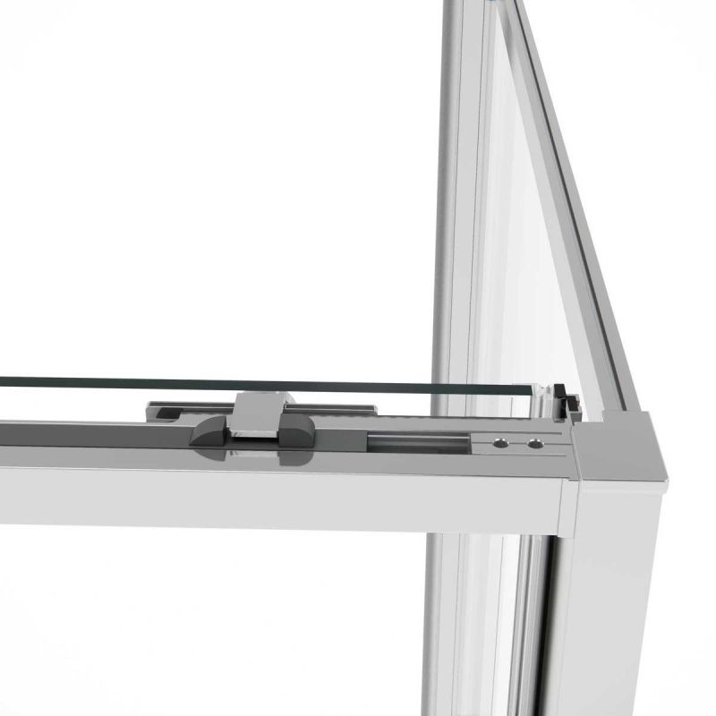 Душевой уголок Vincea Slim Soft VSR-1SS9012CL 120х90 см, профиль хром, стекло прозрачное фото 3