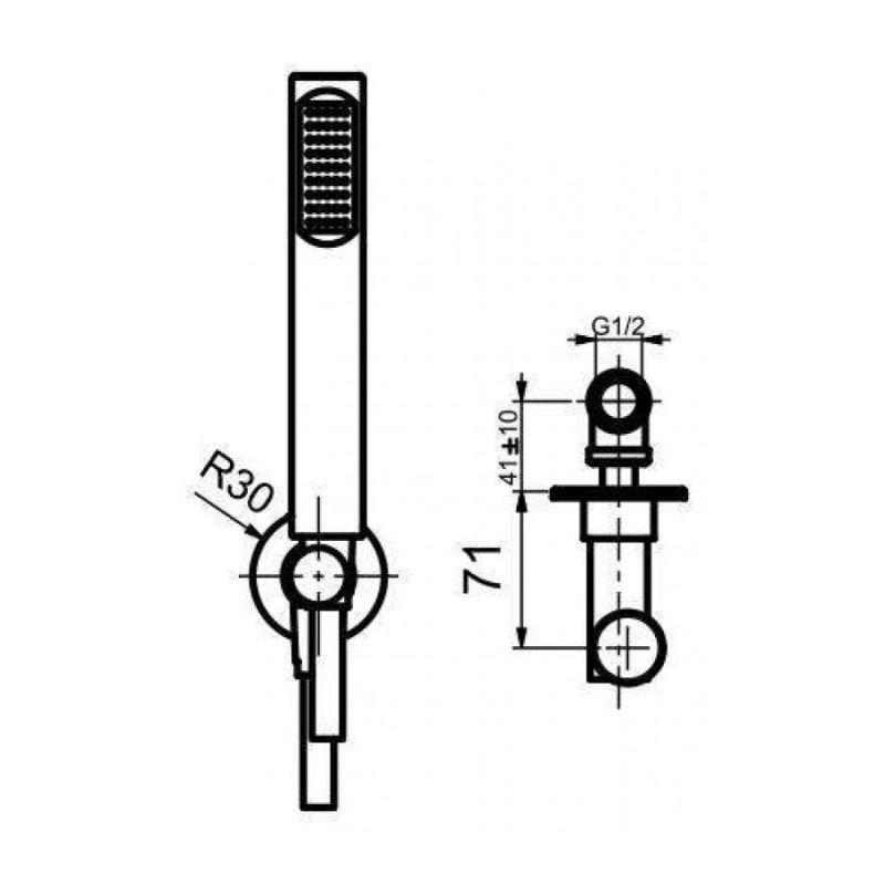 Душевой гарнитур Webert Shower Set AC0982345, никель матовый