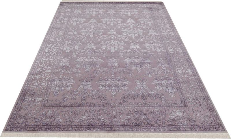 Индийский ковер из шерсти и арт-шёлка Carpet «KING OF AGRA» NO55-GRY-GRY 3-1 71 x 138 см фото 2