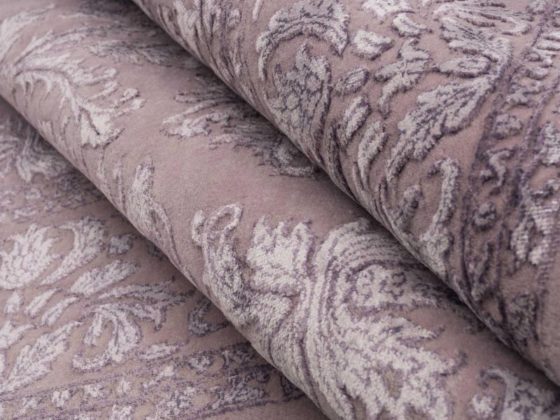 Индийский ковер из шерсти и арт-шёлка Carpet «KING OF AGRA» NO55-GRY-GRY 3-1 71 x 138 см фото 5