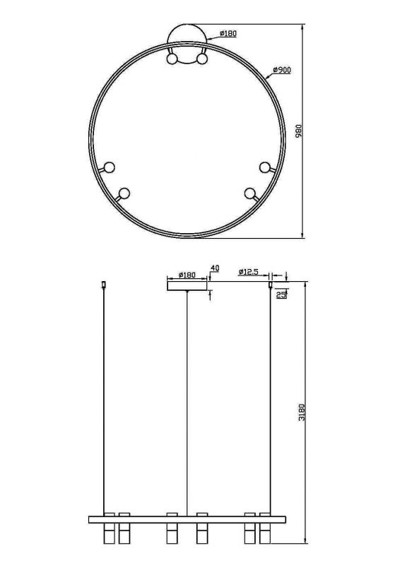 Подвесной светильник Maytoni Satellite MOD102PL-L42BK фото 3