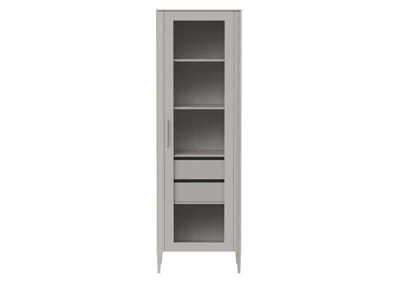 Витрина Ellipsefurniture Type стеклянная высота 200 см R (серо-бежевый) TYR10304030101 фото 1