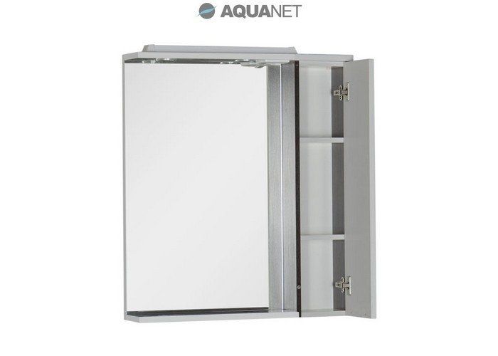 Зеркальный шкаф Aquanet Гретта 75 173995 белый/венге фото 2