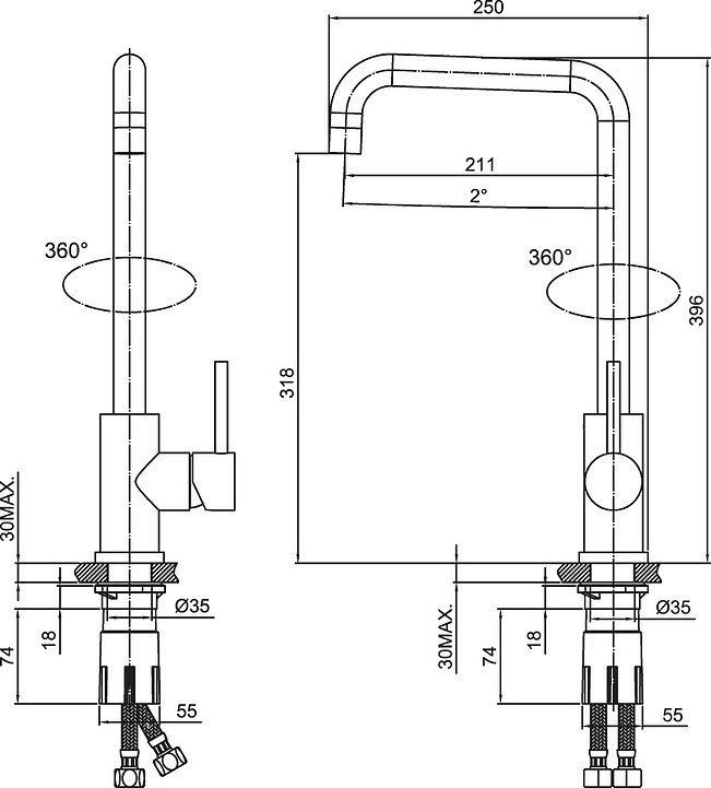 Смеситель кухонный Iddis Kitchen K05STL0i05 фото 2