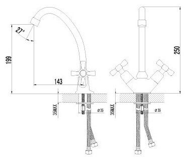 Смеситель Lemark Benefit LM2504C фото 2