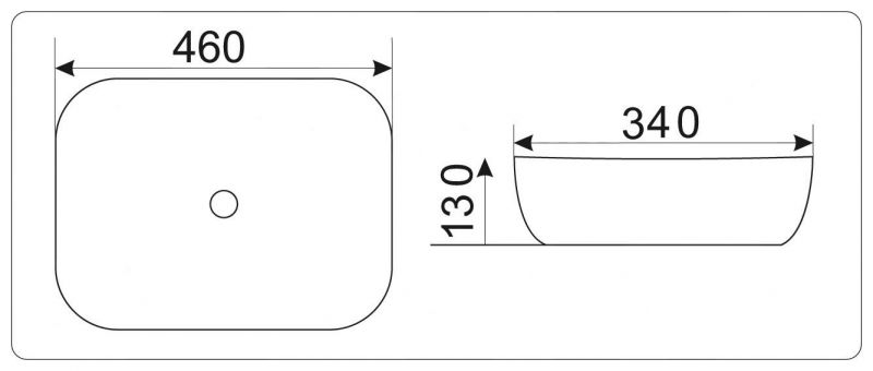 Раковина CeramaLux NC D1333H130