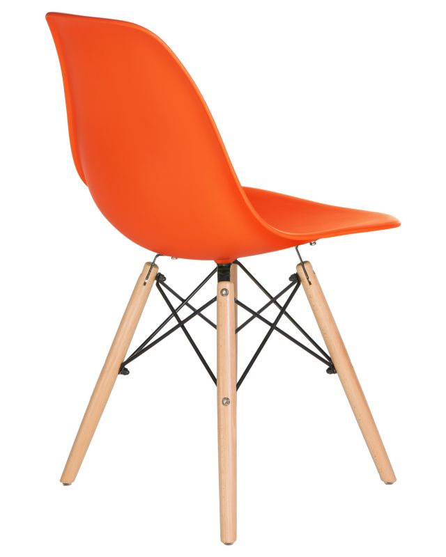 Стул Dobrin 638PP-LMZL DSW, цвет сиденья оранжевый (O-02), цвет основания светлый бук