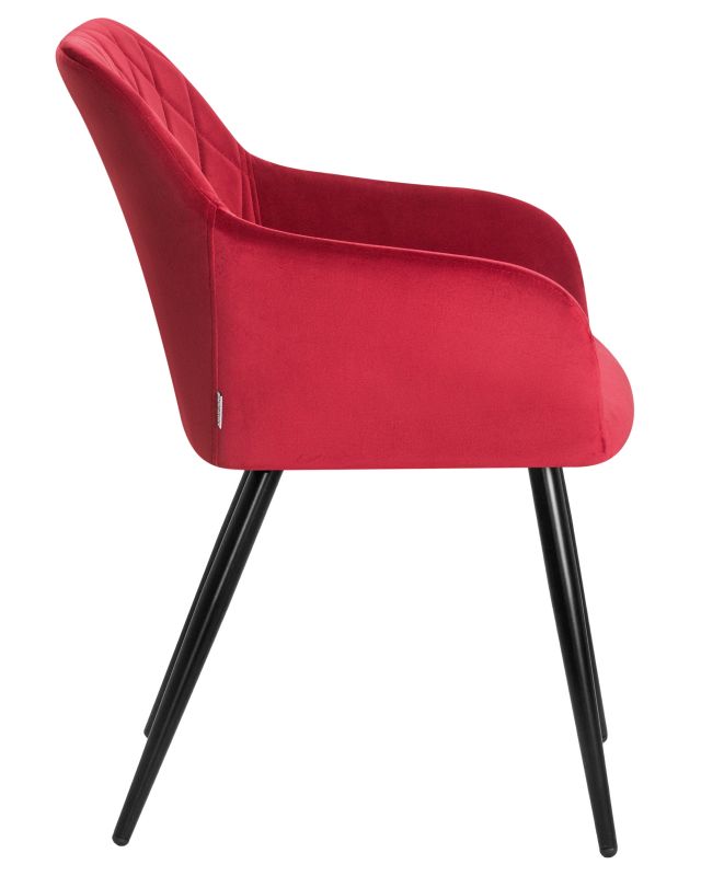 Стул Dobrin 8266-LML ROBERT, цвет сиденья бордовый велюр (V108-37), цвет основания черный